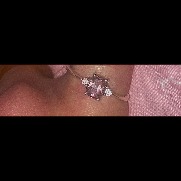 Jewelry - Natural Pink Tourmaline Ring, 925 Sterling Silver Band for Women💕💍💕